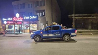 Nilüfer Belediyesi zabıta ekipleri, Çalı Mahallesi’nde sabahın erken saatlerinde yaya