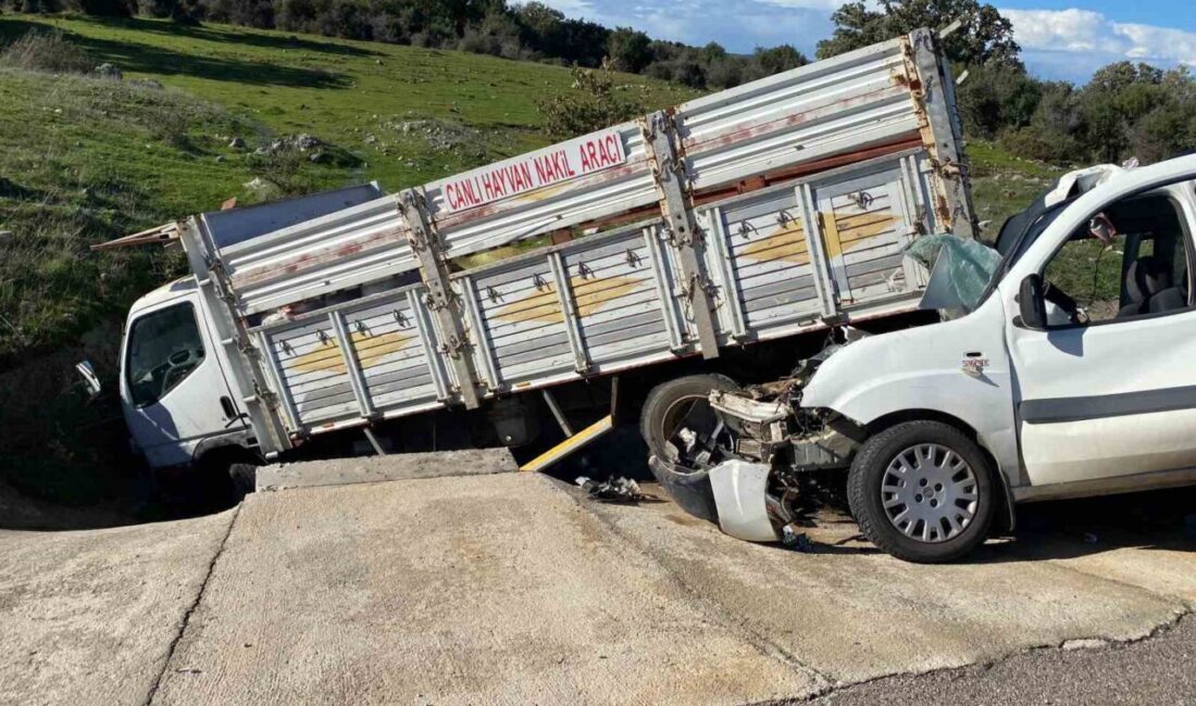 Çanakkale’nin Ayvacık ilçesinde ticari bir araç ile kamyonetin çarpışması sonucu