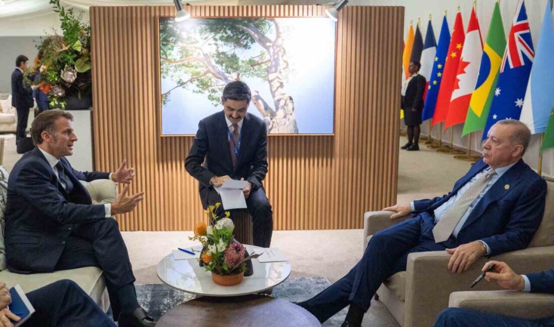 Türkiye Cumhurbaşkanı Erdoğan, Güney Afrika’daki G20 Liderler Zirvesi sırasında Fransa