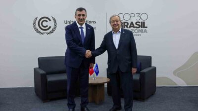 Cumhurbaşkanı Yardımcısı Cevdet Yılmaz, COP30 kapsamında bulunduğu Brezilya’nın Belem kentinde