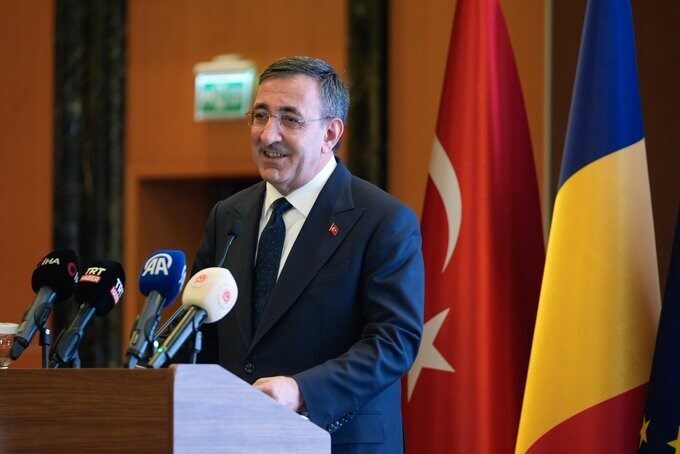 Ankara’da düzenlenen “Romanya Ulusal Günü” resepsiyonunda konuşan Cumhurbaşkanı Yardımcısı Cevdet