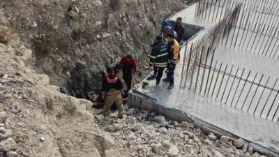 Hatay’ın Defne ilçesinde yer alan Çekmece Mahallesi’ndeki bir inşaat alanında