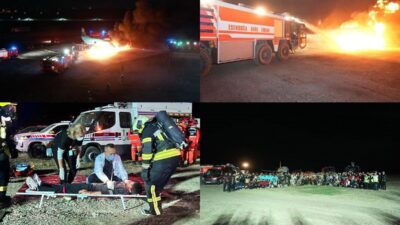 Devlet Hava Meydanları İşletmesi (DHMİ) Esenboğa Havalimanı Başmüdürlüğü koordinasyonunda ’Uçak