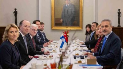 Dışişleri Bakanı Hakan Fidan, Finlandiya Parlamento Başkanı Jussi Halla-aho ile