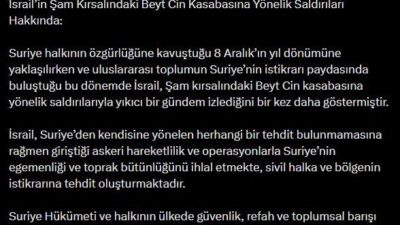 Dışişleri Bakanlığı Sözcüsü Öncü Keçeli, İsrail’in Şam kırsalındaki Beyt Cin