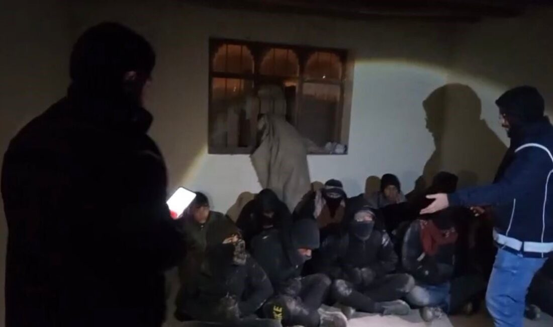 Ağrı’da Göçmen Kaçakçılığıyla Mücadele birimlerince gerçekleştirilen operasyonda 14 kaçak göçmen