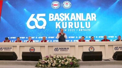 Eğitim-Bir-Sen ve Memur-Sen Genel Başkanı Ali Yalçın başkanlığında yapılan 65.