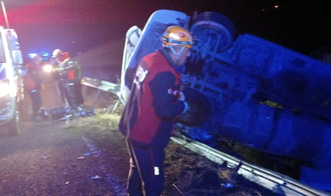 Elazığ’da bir kamyonun bariyerlere çarparak devrilmesi sonucu sürücü yaralandı. Kaza,