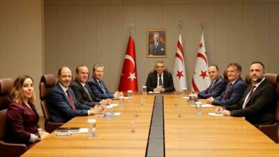 KKTC Cumhurbaşkanı Tufan Erhürman KKTC’de bulunan Siyasi parti liderlerini kabul