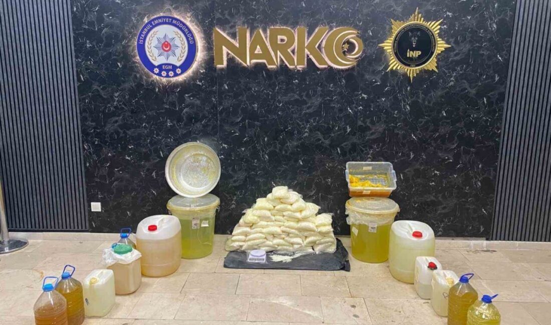 İstanbul’un Esenyurt ilçesinde düzenlenen bir uyuşturucu operasyonunda 178 kilo 800