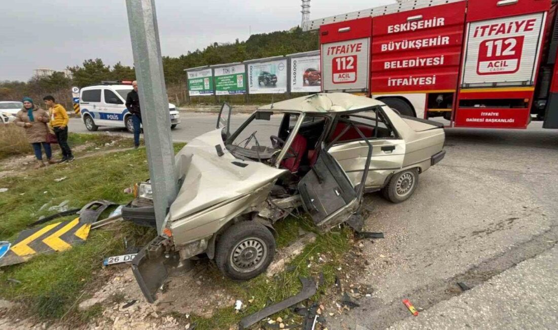 Eskişehir’de meydana gelen bir trafik kazasında, bir aracın başka bir