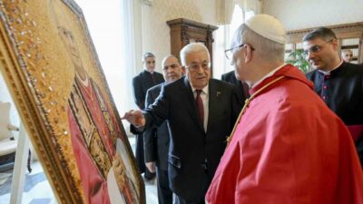 Filistin Devlet Başkanı Mahmud Abbas, Papa 14’üncü Leo gerçekleştirdiği ilk