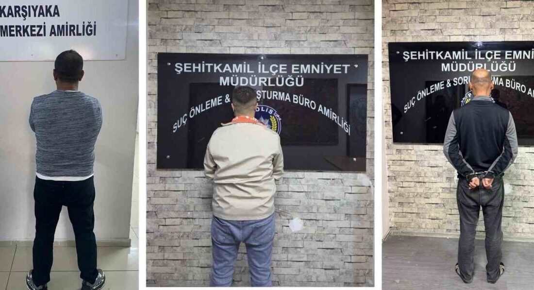 Gaziantep’te gerçekleştirilen operasyonlarda polis ekipleri, aranan şahısların yakalanmasına yönelik çalışmalarını