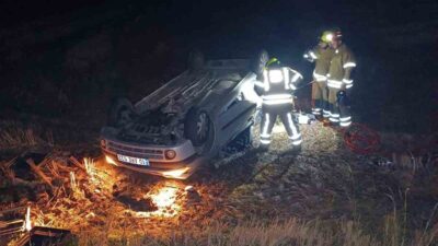Balıkesir’in Gönen ilçesi Tuzakçı Mahallesi kavşağında tek taraflı bir trafik