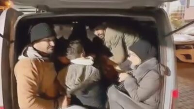Hatay ilinde polis ekipleri tarafından gerçekleştirilen operasyonda durdurulan bir hafif