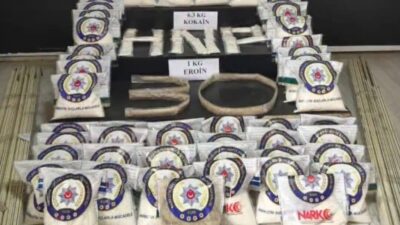 Hakkari’nın Yüksekova ilçesinde, bir kamyonette gerçekleştirilen operasyonda 87 kilo 500