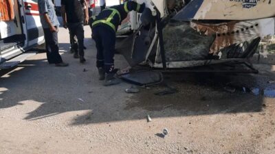 Hatay’ın Altınözü ilçesinde bulunan Enek Mahallesi çevre yolu kavşağında meydana