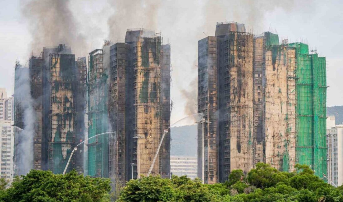 Hong Kong’un Tai Po bölgesinde yaşanan ve 31 katlı “Wang