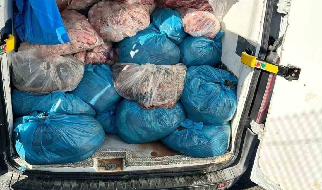 Ergene ilçesinde bir araçta kesim tarihi belirsiz ve faturasız kaçak
