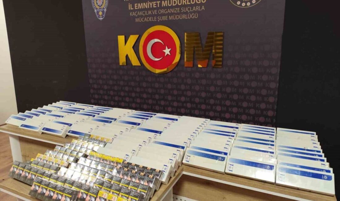 Kahramanmaraş’ta düzenlenen operasyonlarda büyük miktarda kaçak nargile tütünü ve sigara