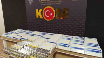 Kahramanmaraş’ta düzenlenen operasyonlarda büyük miktarda kaçak nargile tütünü ve sigara