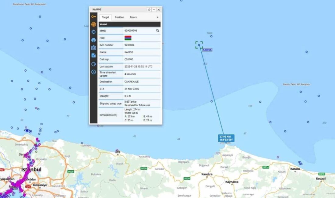 Kocaeli’nin Kandıra ilçesi Kefken açıklarında yabancı bir gemide yangın çıktı.
