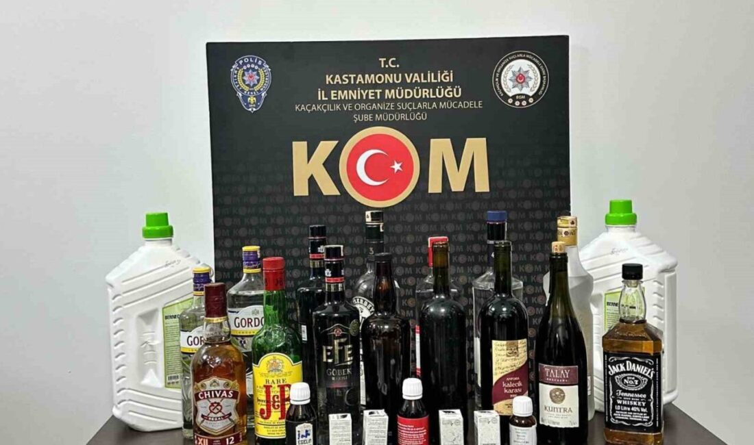 Kastamonu’da polis ekipleri tarafından gerçekleştirilen operasyon sonucunda 10 litre etil
