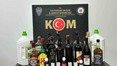 Kastamonu’da polis ekipleri tarafından gerçekleştirilen operasyon sonucunda 10 litre etil
