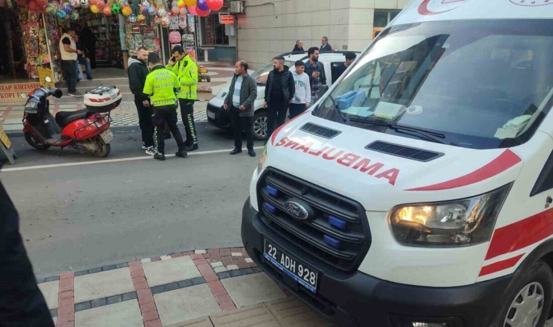 Keşan ilçesinde motosiklet ile yayaya çarpma olayı meydana geldi. Alınan