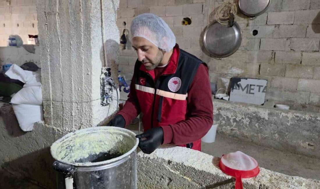 Kilis’te bir evin altında kaçak olarak peynir ve yoğurt üretimi