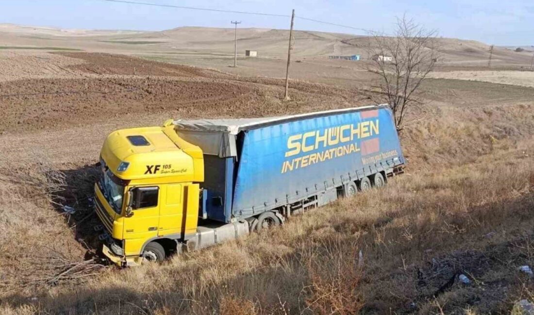 Kırıkkale’de kontrolden çıkan tırın şarampole devrildiği kazada sürücü yaralandı. Kaza,