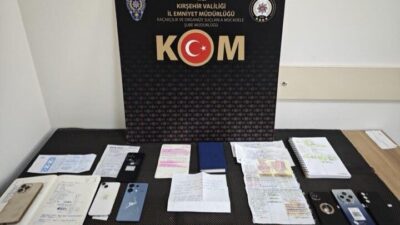 Kırşehir’de, polis ekipleri tarafından 9 adreste tefecilik ve dolandırıcılık operasyonu