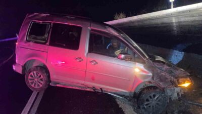 Düziçi ilçesinde meydana gelen bir trafik kazasında hafif ticari aracın