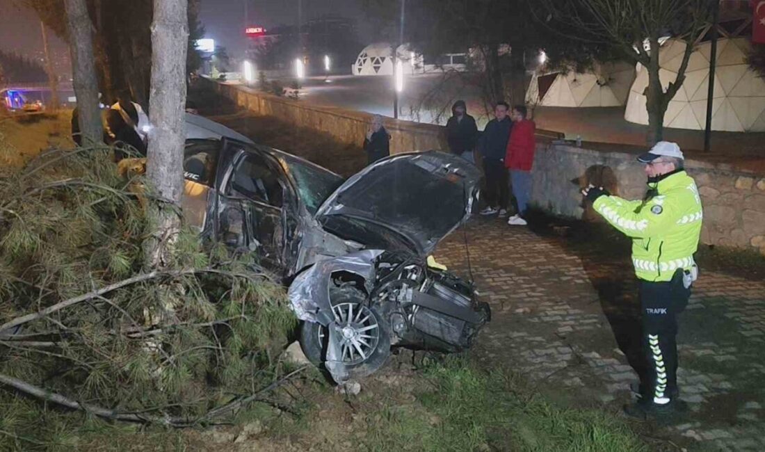 Karabük’te bir otomobil kaza yaptı. Araç, Şehit Ateşe Reşat Bulvarı