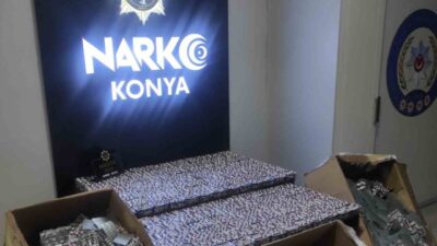 Konya il genelinde bir ay içerisinde gerçekleştirilen operasyonlar kapsamında önemli