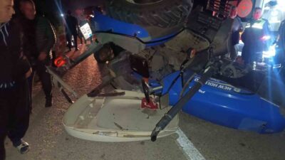 Adana’nın Kozan ilçesinde meydana gelen trafik kazasında bir kamyon, bir