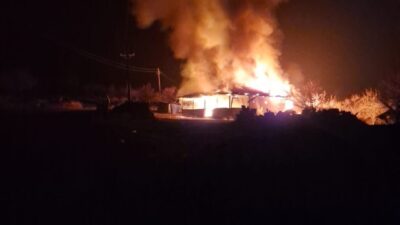 Malatya’nın Hekimhan ilçesinde bulunan bir müstakil evde çıkan yangın, itfaiye