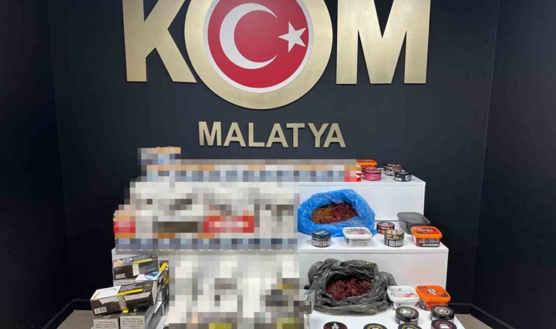 Malatya’da, Kaçakçılık ve Organize Suçlarla Mücadele (KOM) Şube Müdürlüğü ekipleri