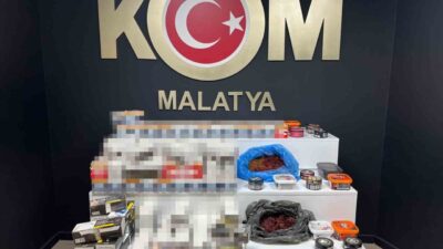 Malatya’da, Kaçakçılık ve Organize Suçlarla Mücadele (KOM) Şube Müdürlüğü ekipleri