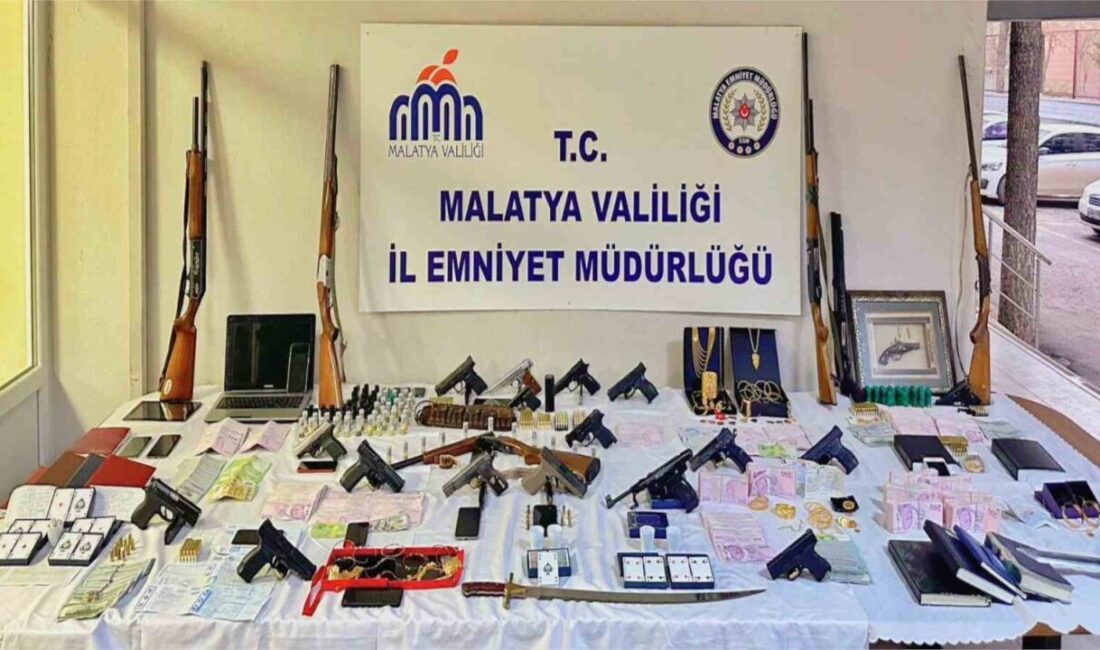 Malatya’da polis ekipleri tarafından gerçekleştirilen operasyonda, “yağma, tefecilik ve kumar