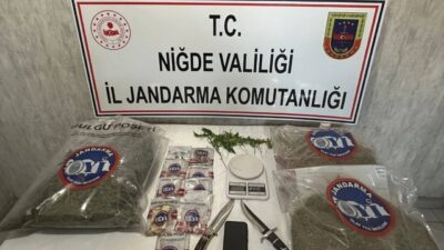 Niğde İl Jandarma Komutanlığı ekiplerince yürütülen operasyonlarda uyuşturucu madde imalatı,