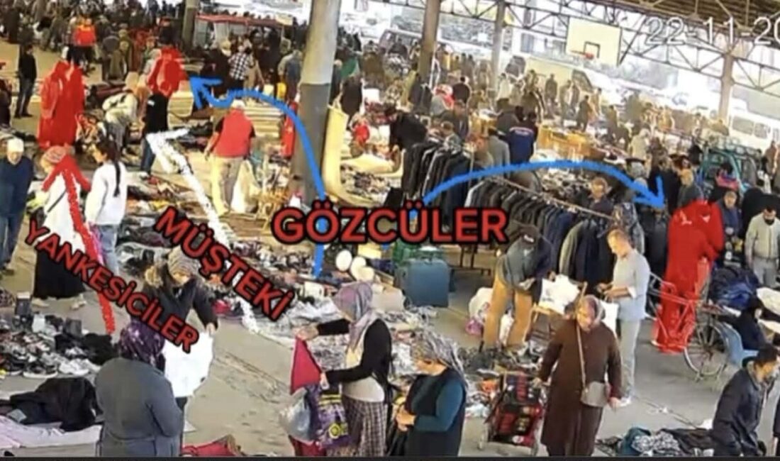 Osmaniye’de Salı Pazarı’nda gerçekleşen olayda, iki vatandaşın cep telefonunu yankesicilik
