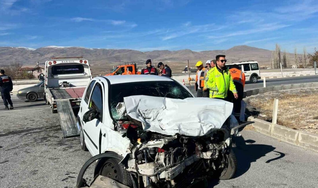Niğde-Kayseri karayolunda bir otomobil ile kamyonun çarpışması sonucu meydana gelen