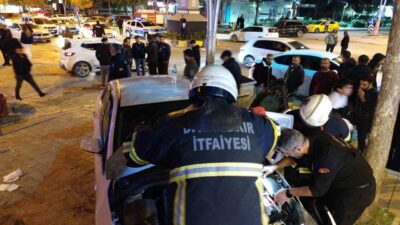 Ergani ilçesinde meydana gelen bir trafik kazasında, sürücünün kontrolünü kaybettiği