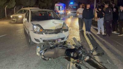 Samsun’da motosiklet ile otomobil çarpışması sonucu 23 yaşındaki sürücü ağır