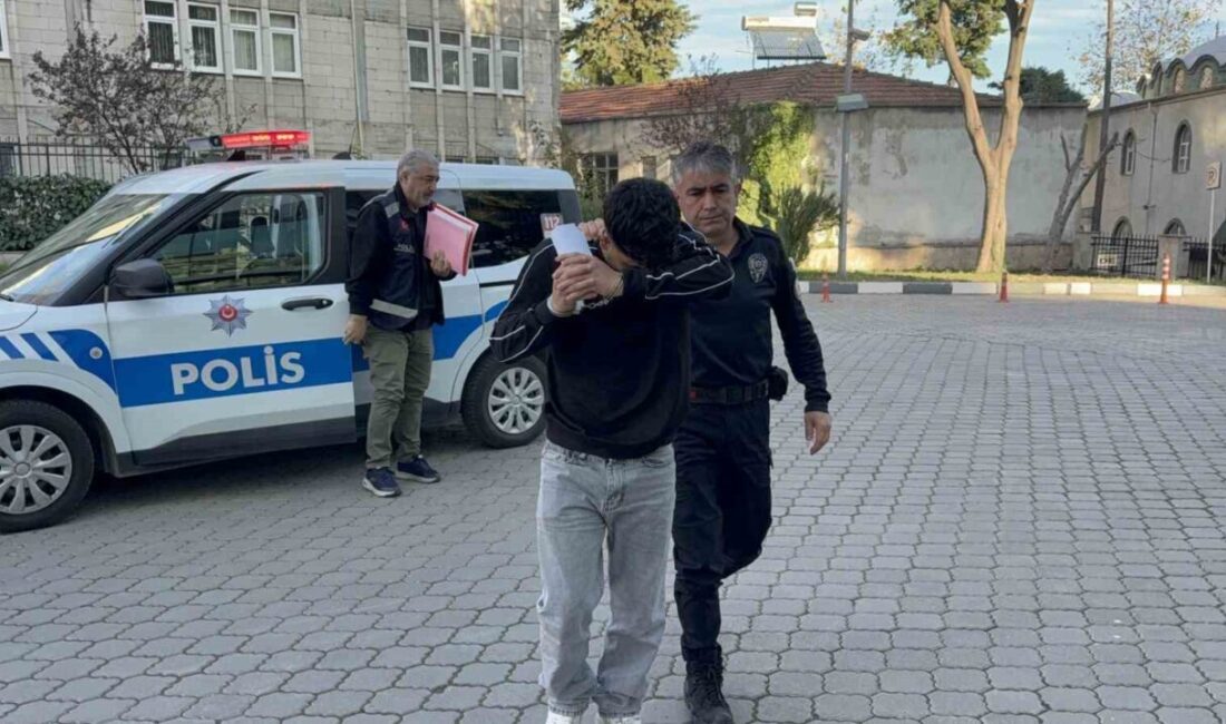 Samsun’un İlkadım ilçesinde polise direnme suçlamasıyla gözaltına alınan bir kişi,