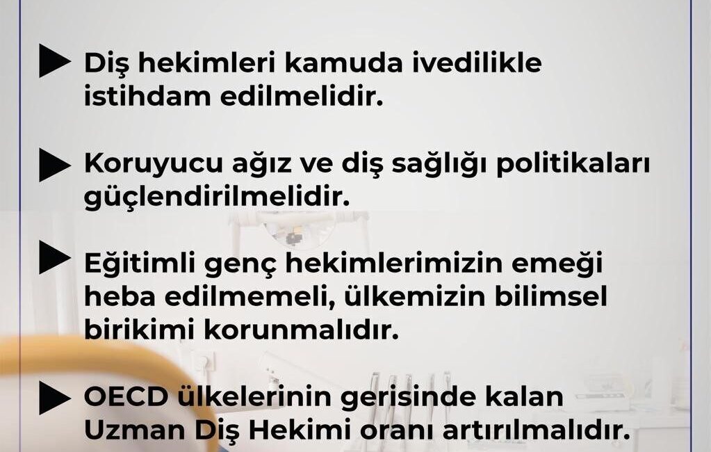 Sağlık ve Sosyal Hizmet Çalışanları Sendikası (Sağlık-Sen), vatandaşların diş sağlığı