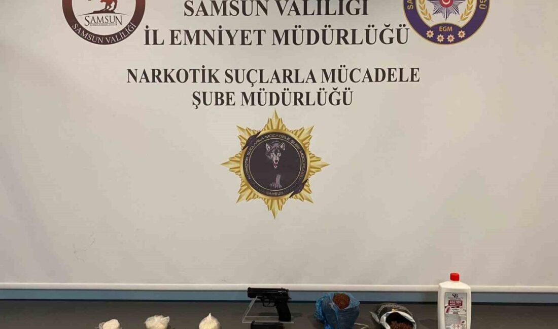 Samsun’da polisin bir evin çatı katına yönelik operasyonunda önemli miktarda