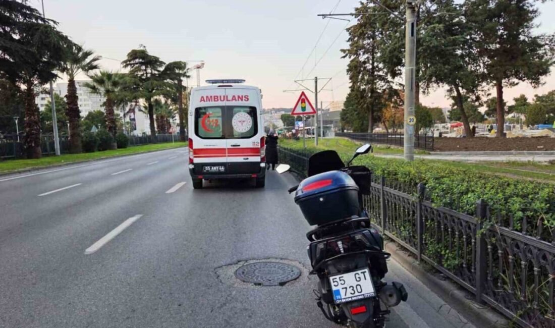 Samsun’da meydana gelen trafik kazasında bir otomobil ile bir motosiklet