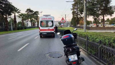 Samsun’da meydana gelen trafik kazasında bir otomobil ile bir motosiklet